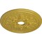 Ekena Millwork Rose and Ribbon Ceiling Medallion (Fits Canopies up to 4"), 23 5/8"OD x 4"ID x 1 1/2"P, Rich Gold CM23RORGS - alternate 3